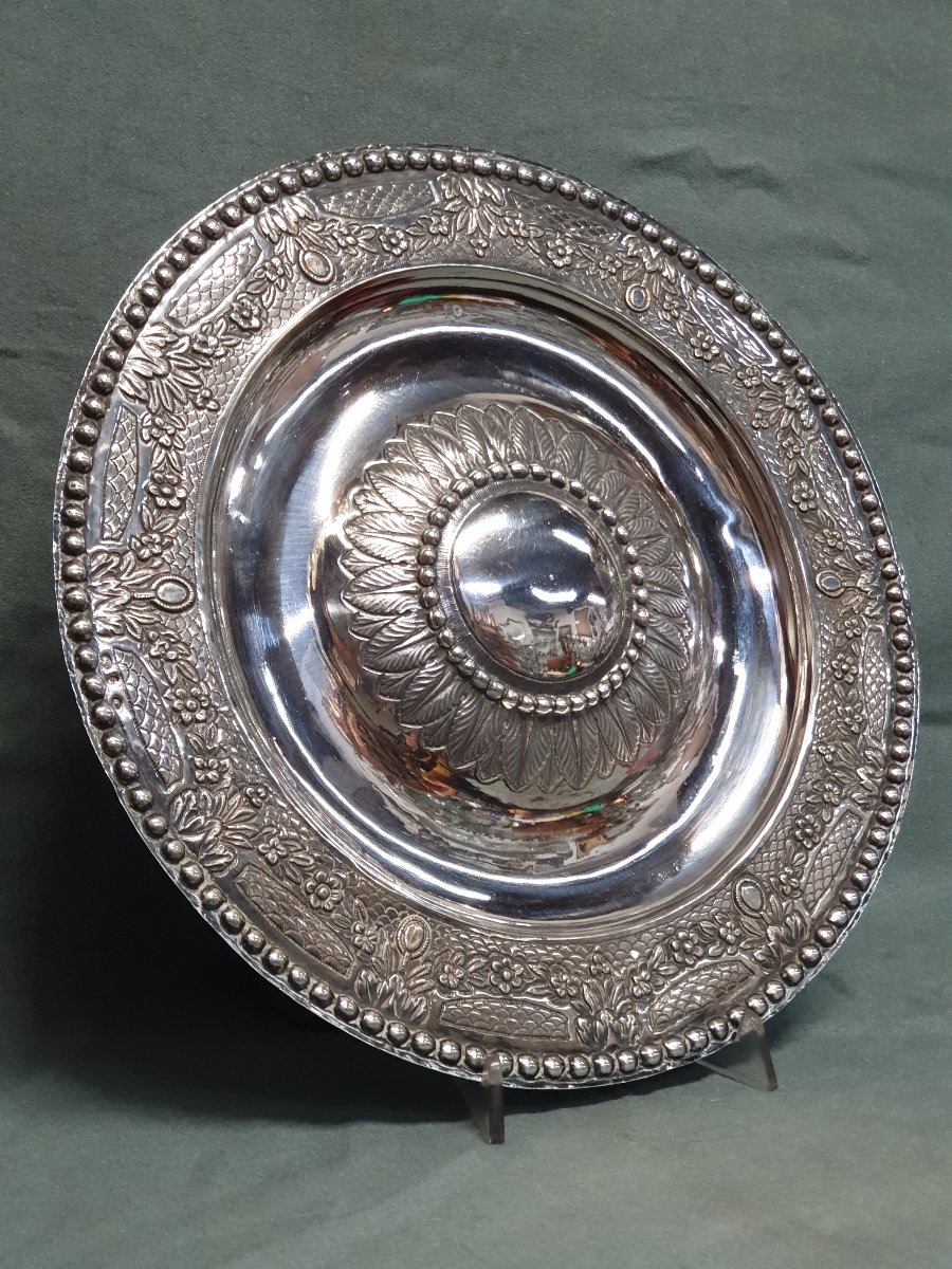 Silver Pesach Seder (passover) Plate. Turin, Giuseppe Lattes, 1834–73.-photo-4