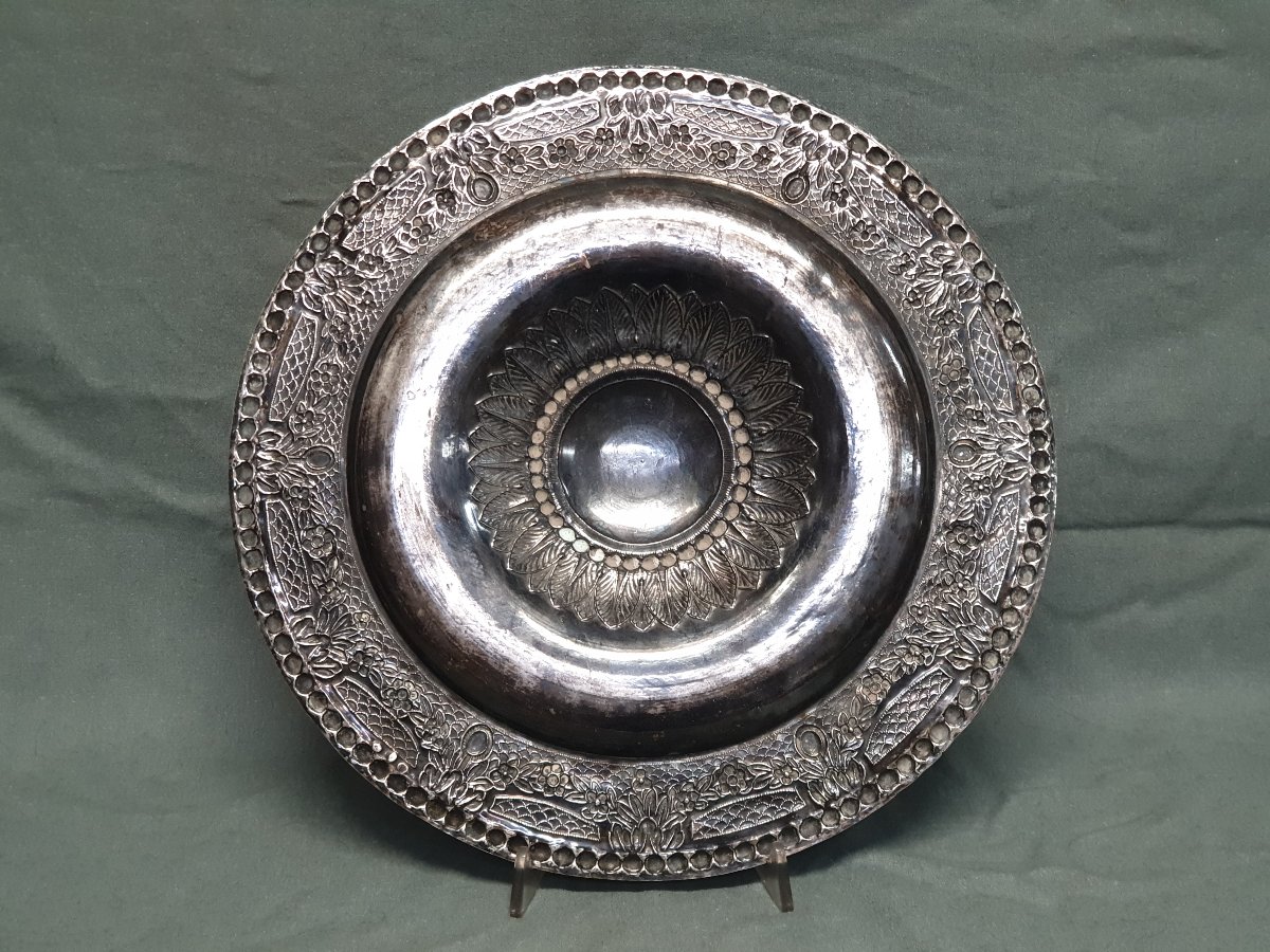 Silver Pesach Seder (passover) Plate. Turin, Giuseppe Lattes, 1834–73.-photo-1