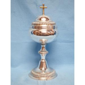 A Silver Ciborium. Kingdom Of Sardinia, Genoa Assay Office, 19th Century