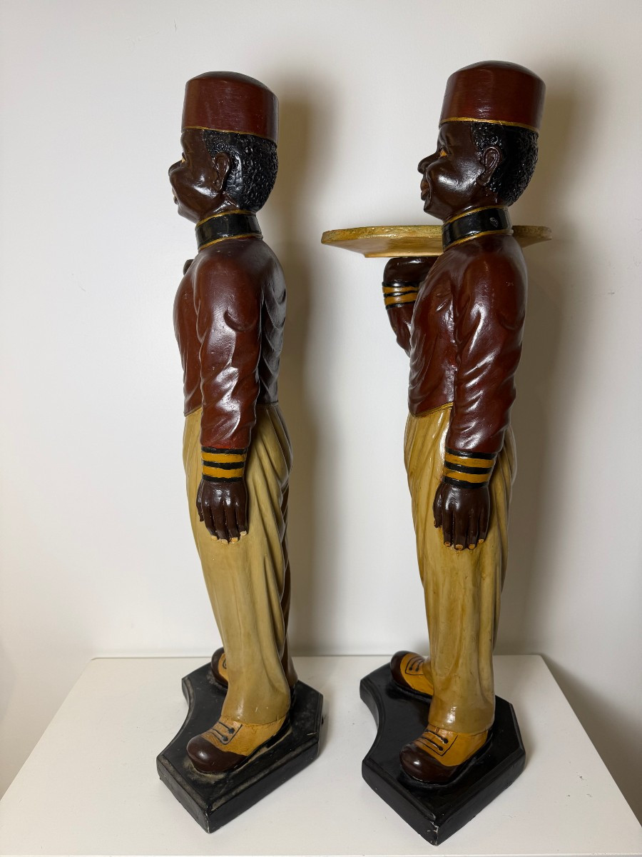 Paire de Maures vénitiens en résine - XXe siècle-photo-3