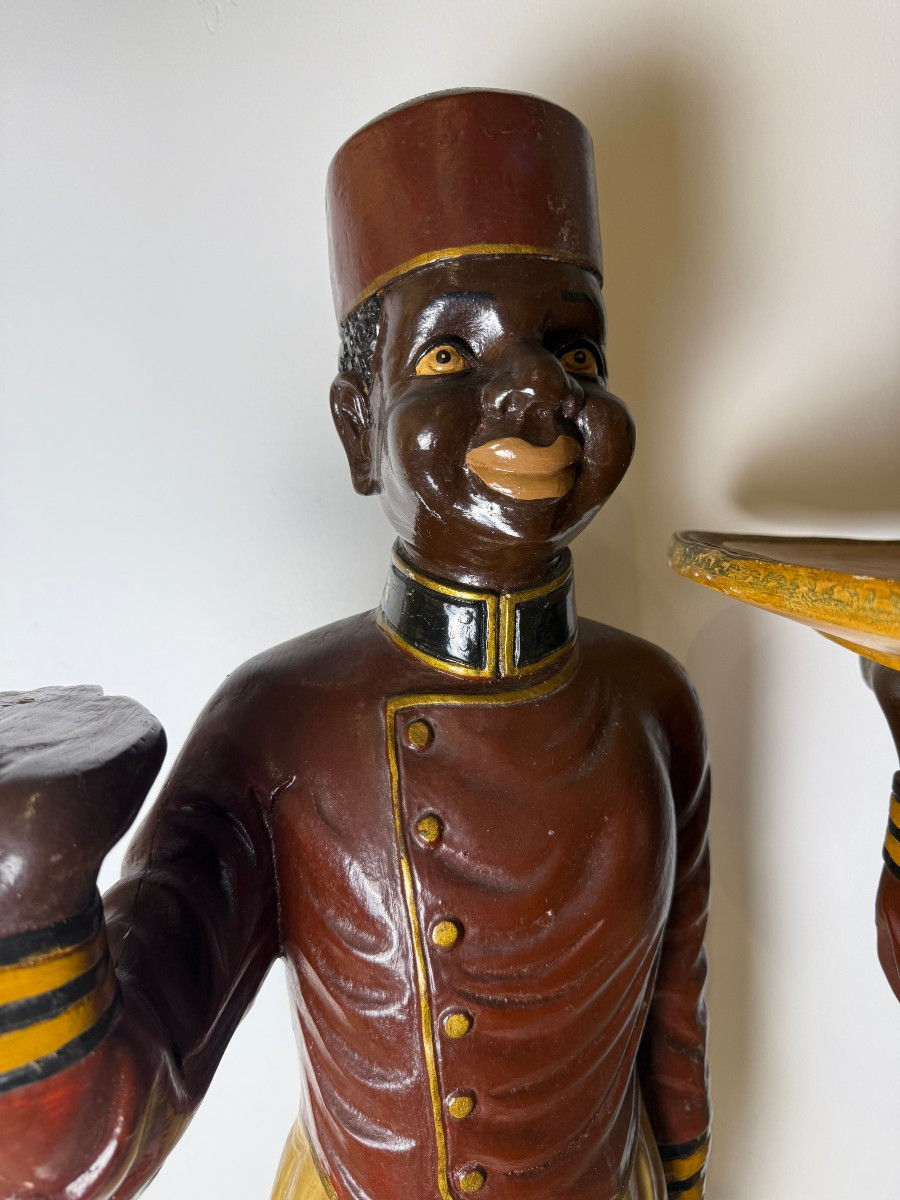 Paire de Maures vénitiens en résine - XXe siècle-photo-1