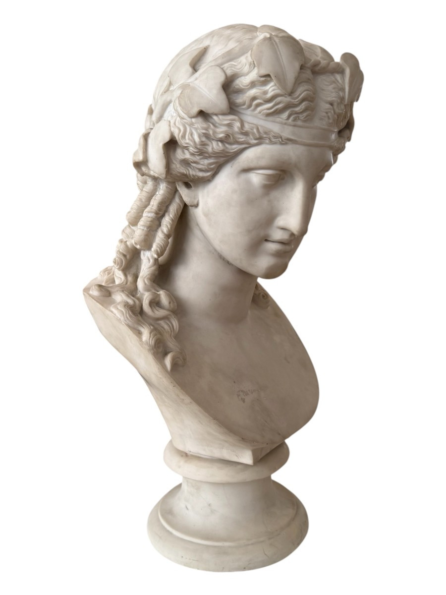 Sculpture Depicting Ariadne In Resin And Marble Dust - Tuscany, Second Half Of The 19th Century-photo-3