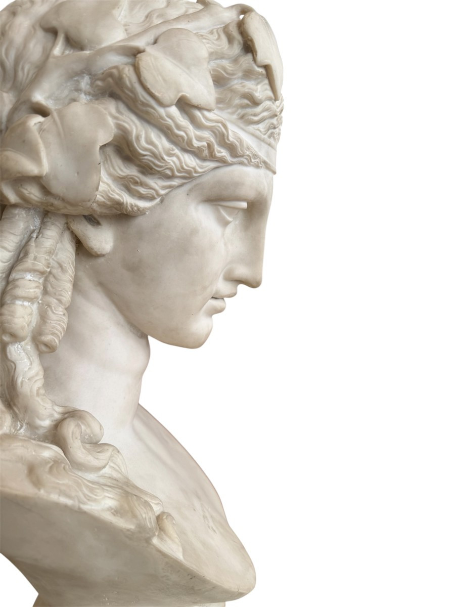 Sculpture Depicting Ariadne In Resin And Marble Dust - Tuscany, Second Half Of The 19th Century-photo-2