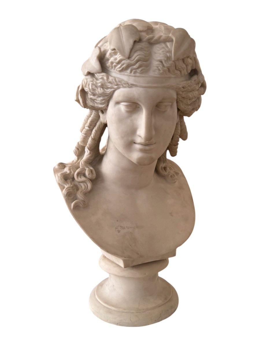 Sculpture Depicting Ariadne In Resin And Marble Dust - Tuscany, Second Half Of The 19th Century-photo-6