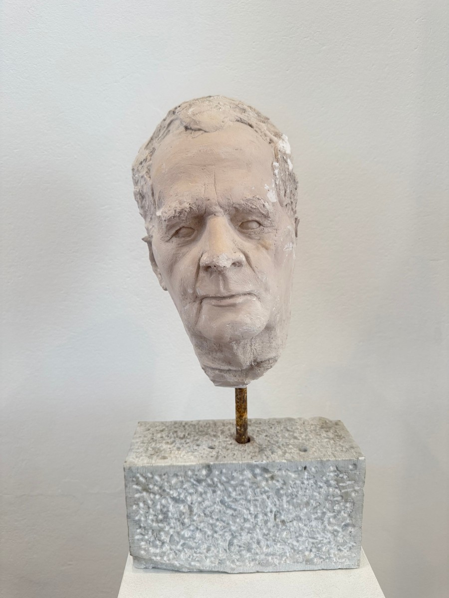 Sculpture en plâtre représentant un visage d'homme - Italie du XXe siècle