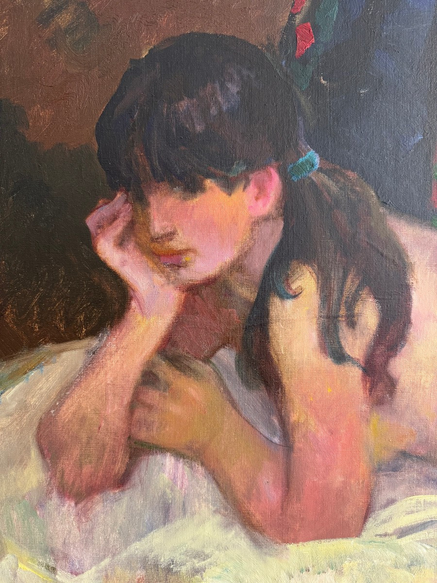  Aleksander Sedov (1928-2012), peinture à l'huile sur toile représentant une femme nue-photo-4
