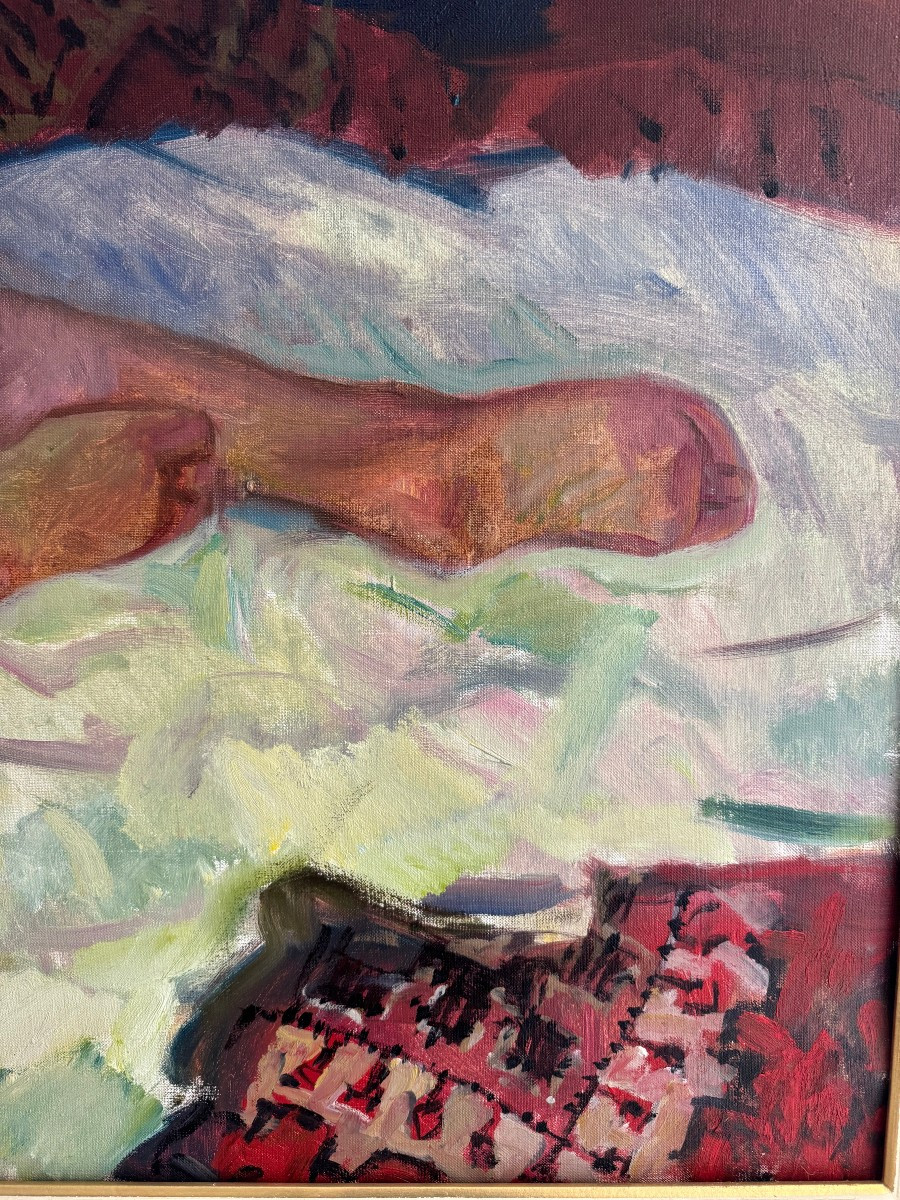  Aleksander Sedov (1928-2012), peinture à l'huile sur toile représentant une femme nue-photo-2