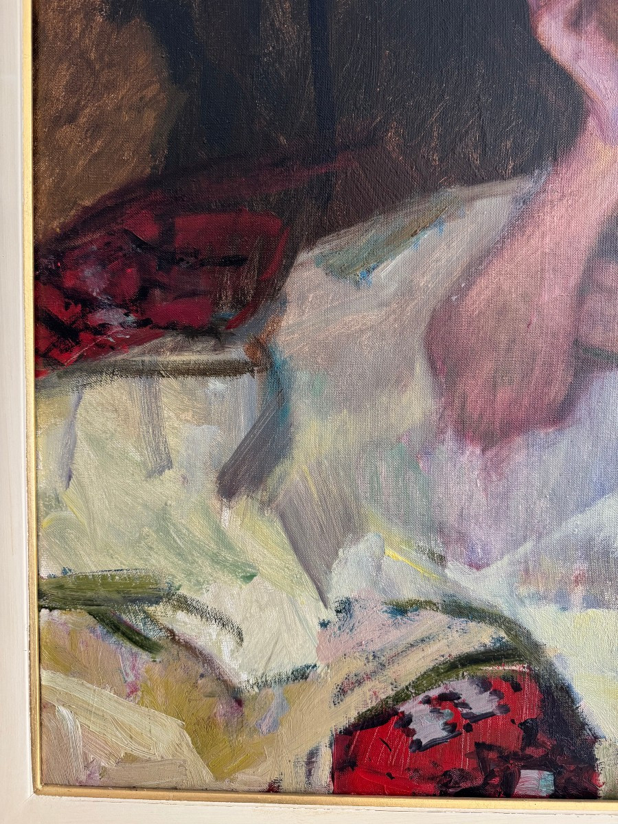  Aleksander Sedov (1928-2012), peinture à l'huile sur toile représentant une femme nue-photo-4