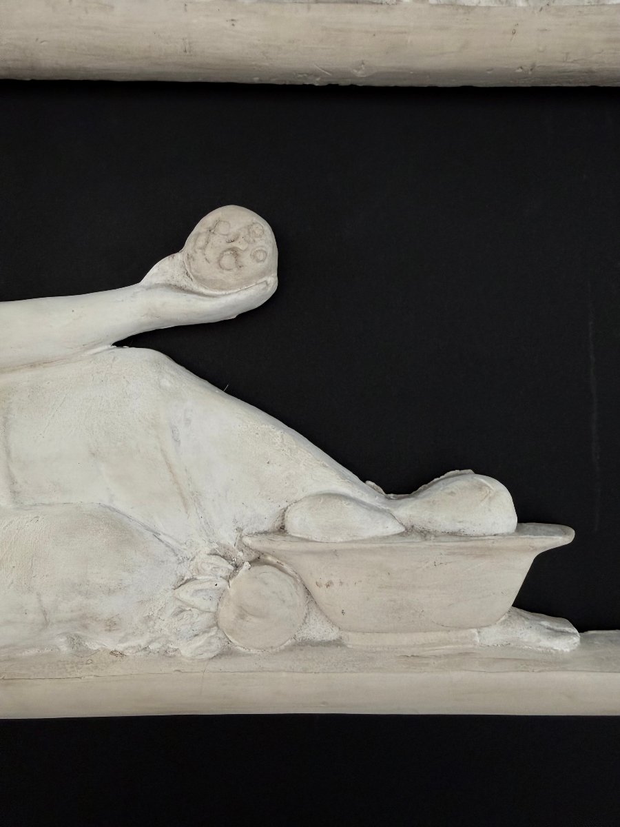 Paire de sculptures en stuc représentant des figures féminines - Début du XXe siècle. Italie-photo-3