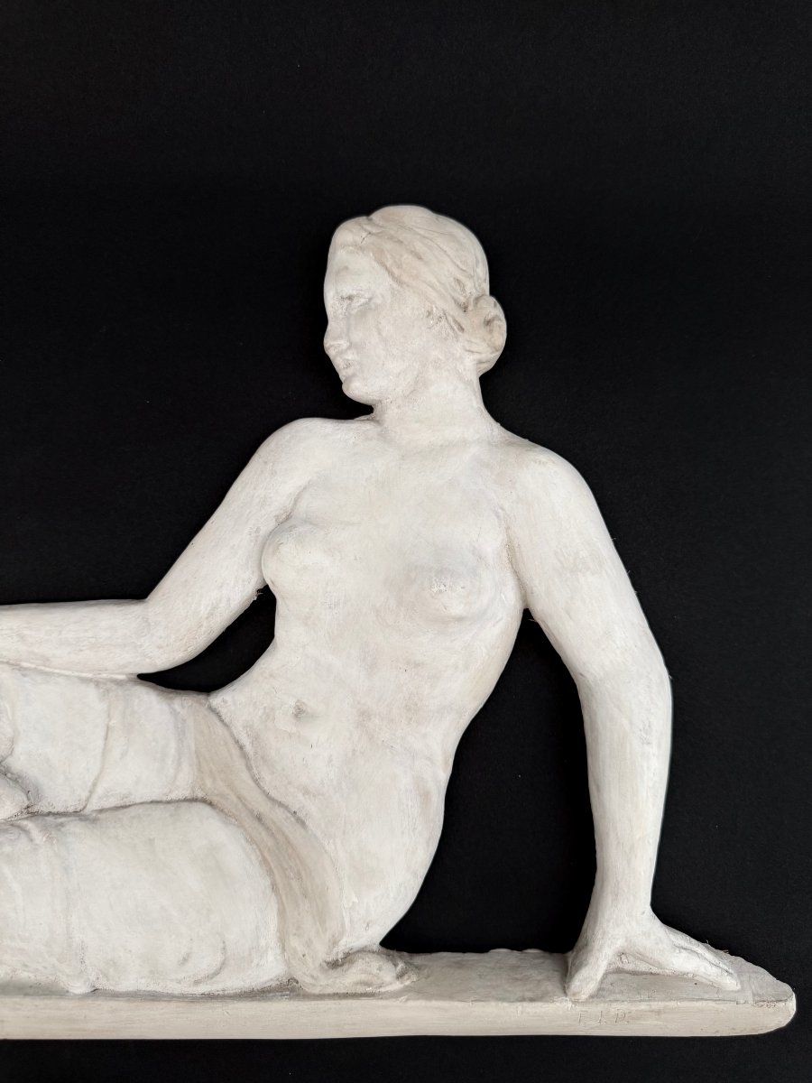 Paire de sculptures en stuc représentant des figures féminines - Début du XXe siècle. Italie-photo-4
