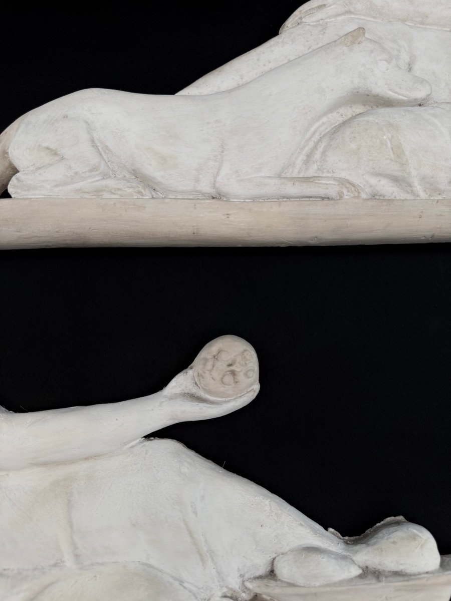 Paire de sculptures en stuc représentant des figures féminines - Début du XXe siècle. Italie-photo-6