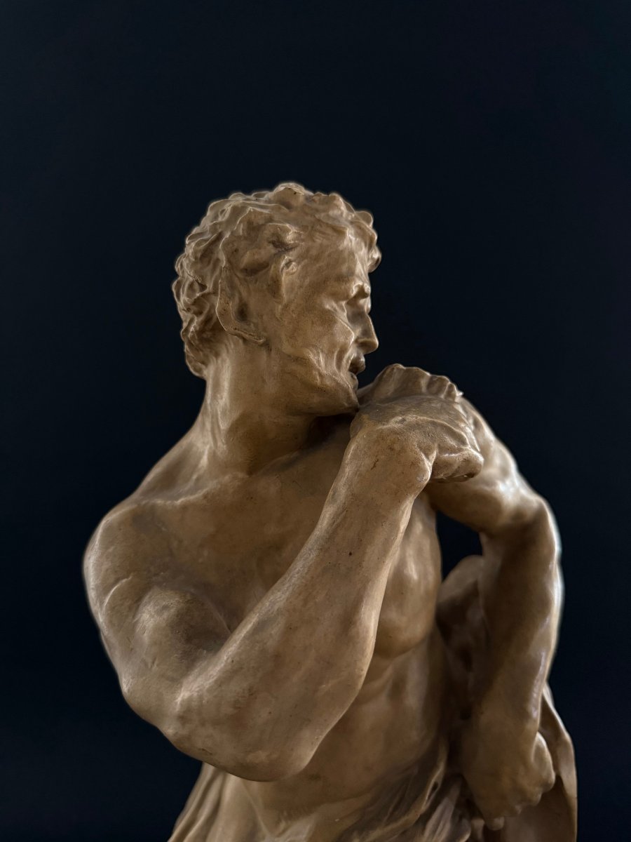 Stucco Sculpture Depicting A Faun - 20th Century-photo-2