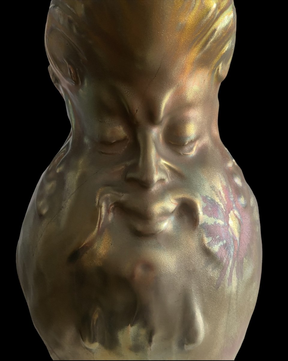  Delphin Massier - Ceramic Jug With Metallic Luster Glaze - Late 19th Century-photo-2