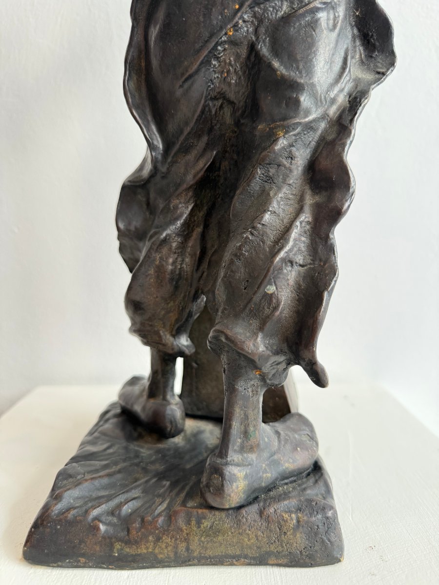 Bronze Sculpture Depicting A Blacksmith - 19th Century. France-photo-8