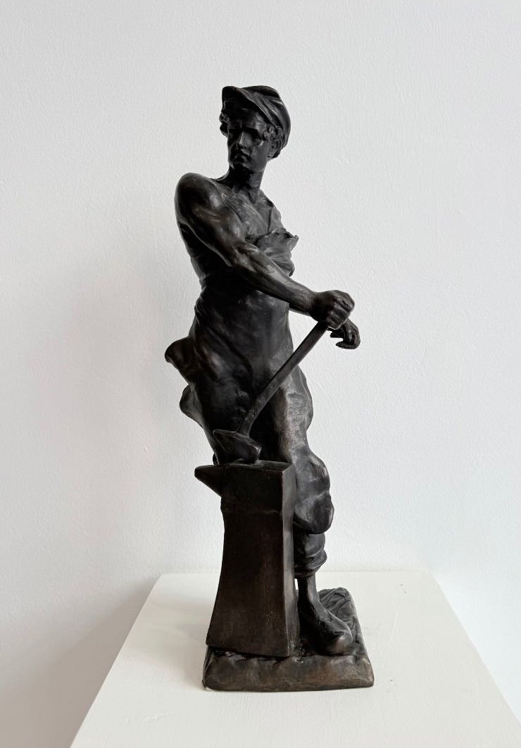 Bronze Sculpture Depicting A Blacksmith - 19th Century. France