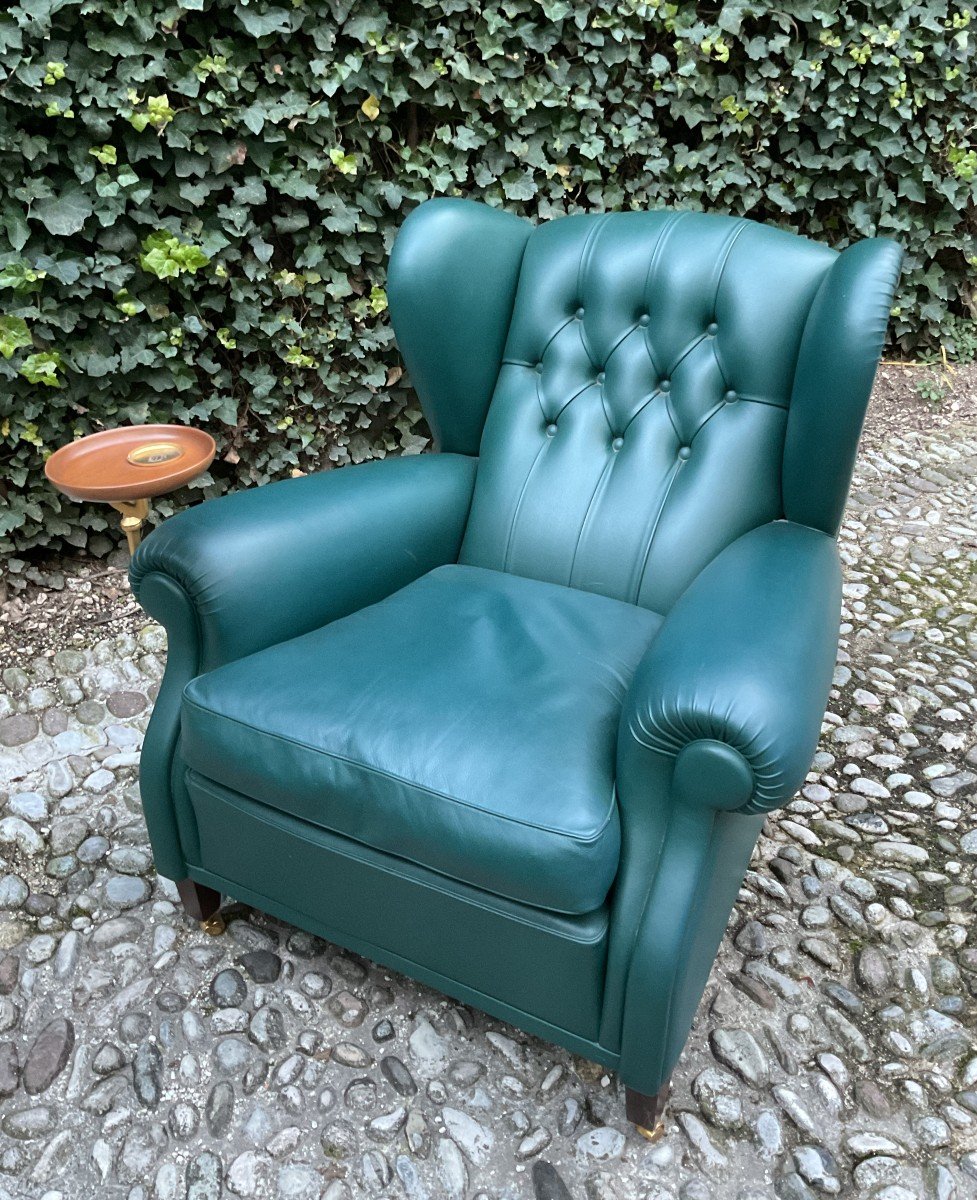 Frau Armchair With Pouf Model 1919-photo-3