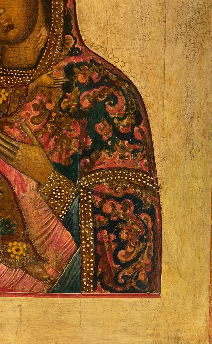 Iconographe Russe Du XVIIIe Siècle,  Mère De Dieu De Vladimir-photo-4