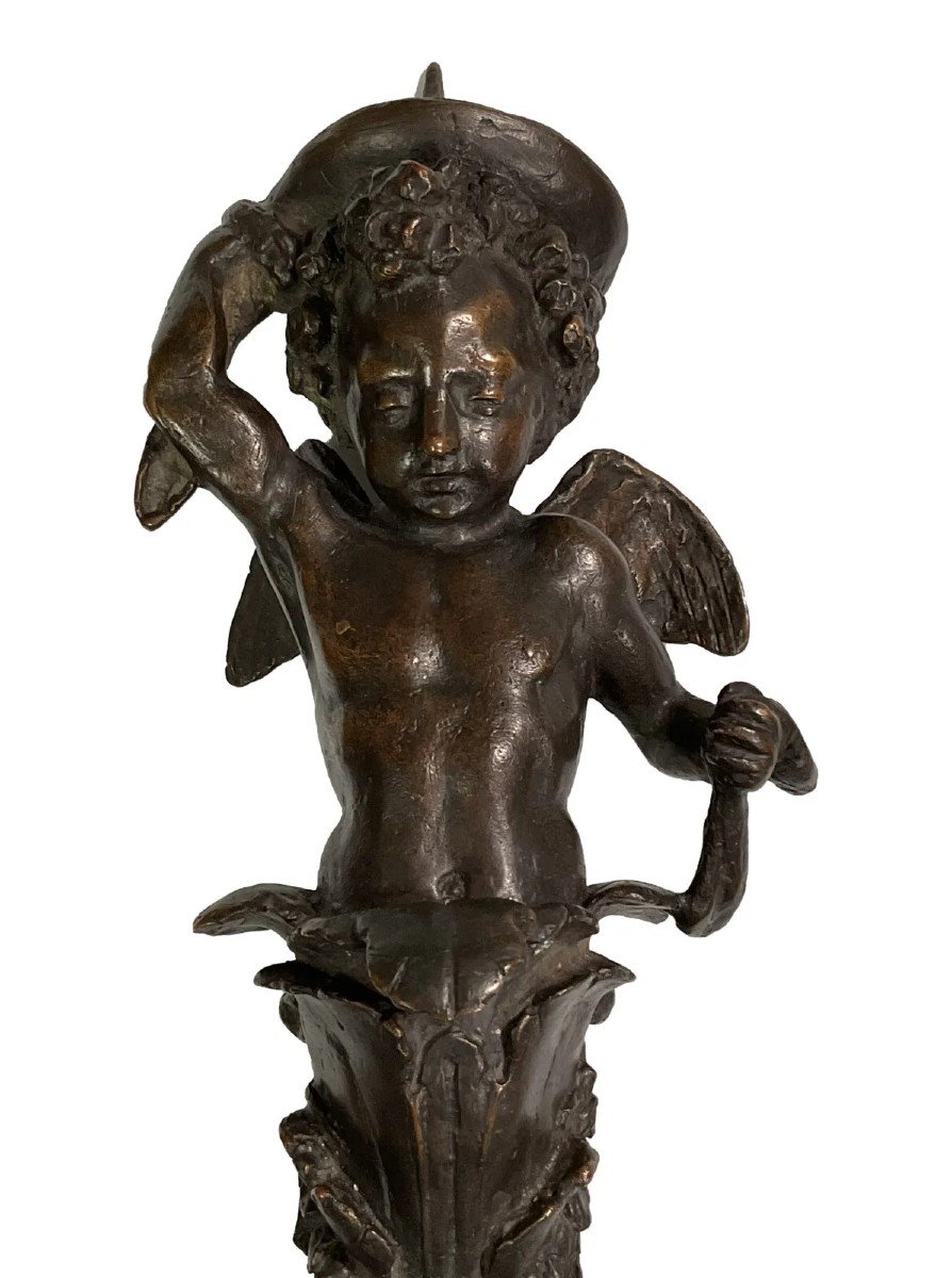 Applique En Bronze En Forme De Putto – Vénétie, XVIIe Siècle-photo-2
