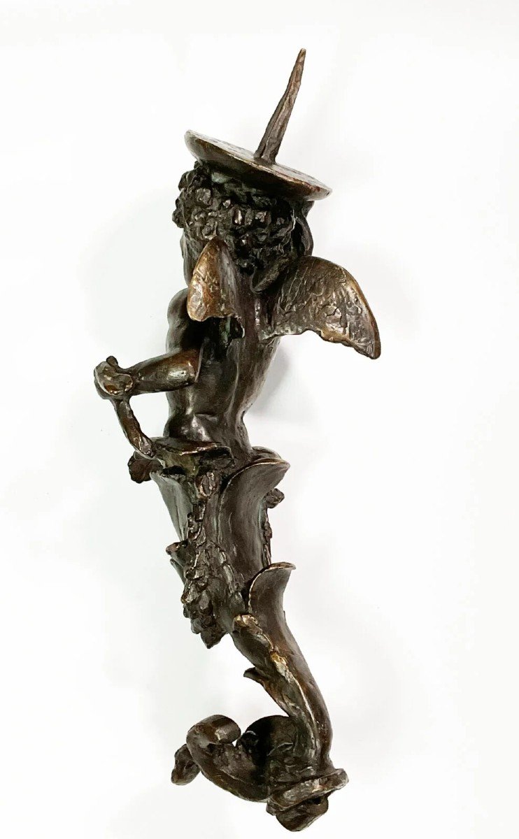 Applique En Bronze En Forme De Putto – Vénétie, XVIIe Siècle-photo-3