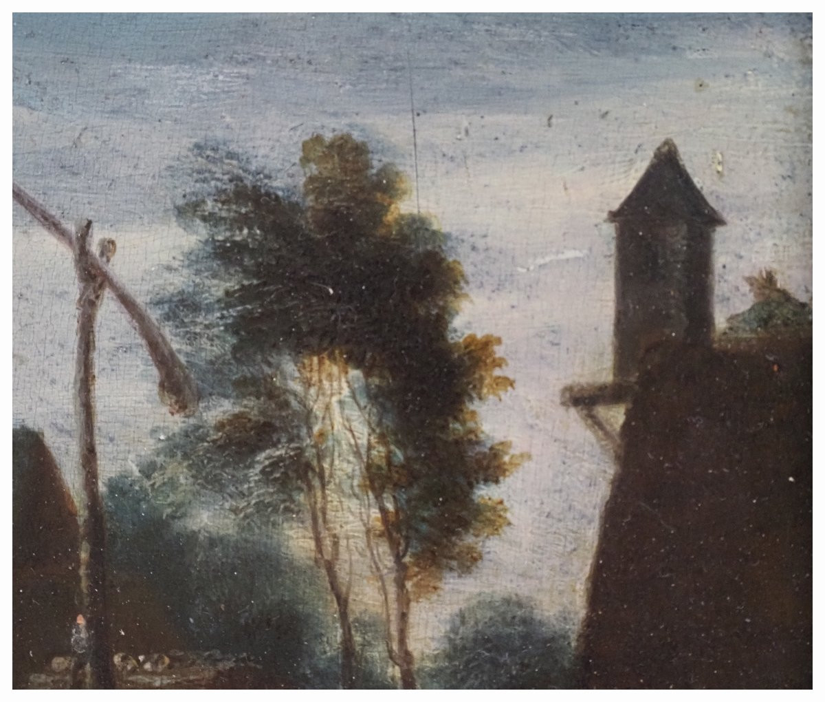 Circle Of Peeter Bonaventura, River Landscape With Village And Boat. Oil On Panel, 22.5 X 30 Cm-photo-2