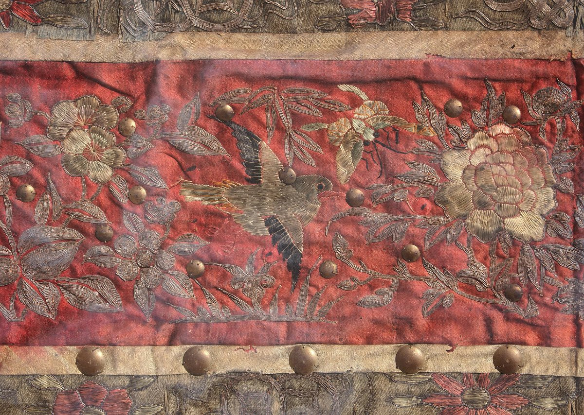 Two Ancient Oriental Textiles, China, 19th Century-photo-3