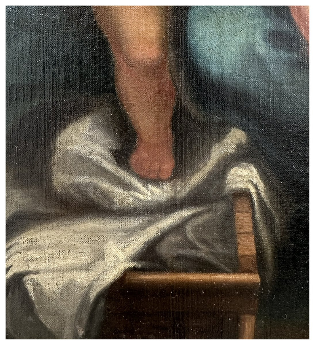 Disciple de Nicolas Poussin, La Sainte Famille avec l'Enfant Jean-Baptiste, Huile sur toile, 59-photo-4