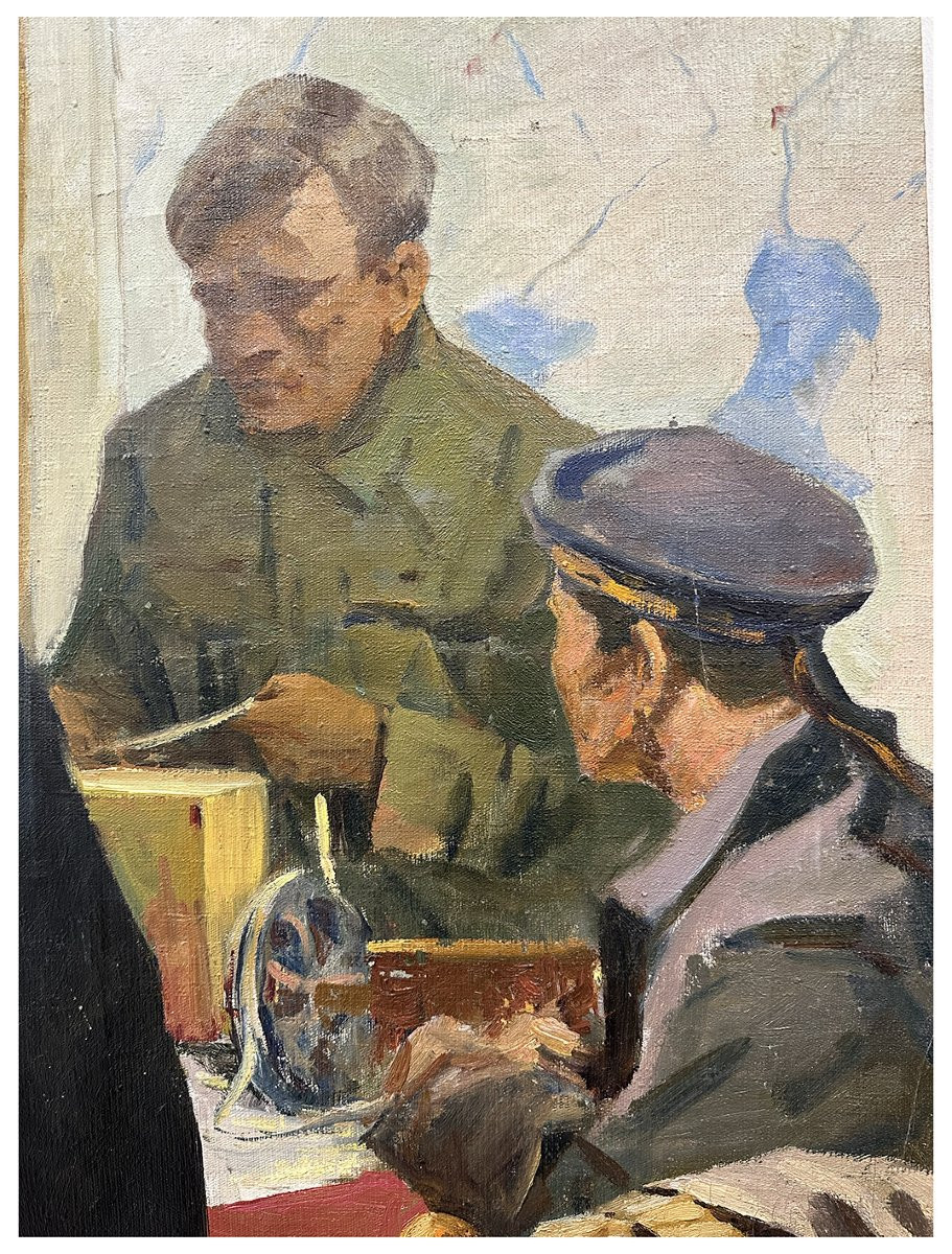  2.803 Soviet Painter Active In The Mid-20th Century, Lenin With Soldiers Of The Revolution-photo-3