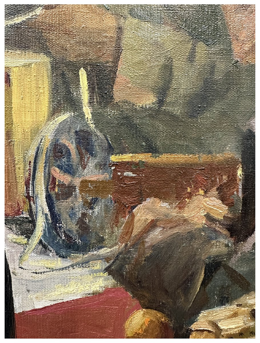  2.803 Soviet Painter Active In The Mid-20th Century, Lenin With Soldiers Of The Revolution-photo-3