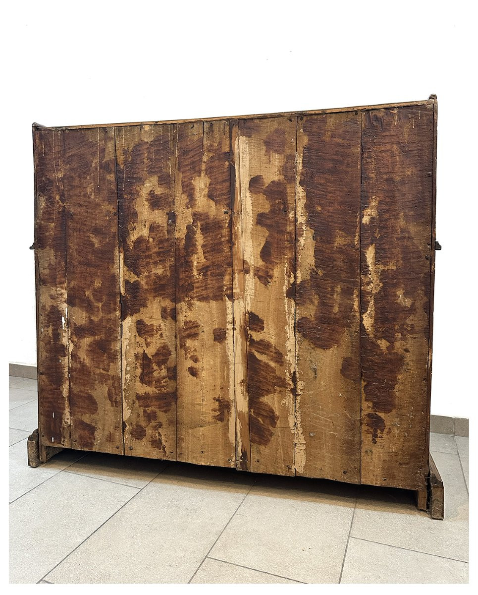 Commode à abattants en noyer et loupe de noyer. Vénétie, XVIIIe siècle-photo-5