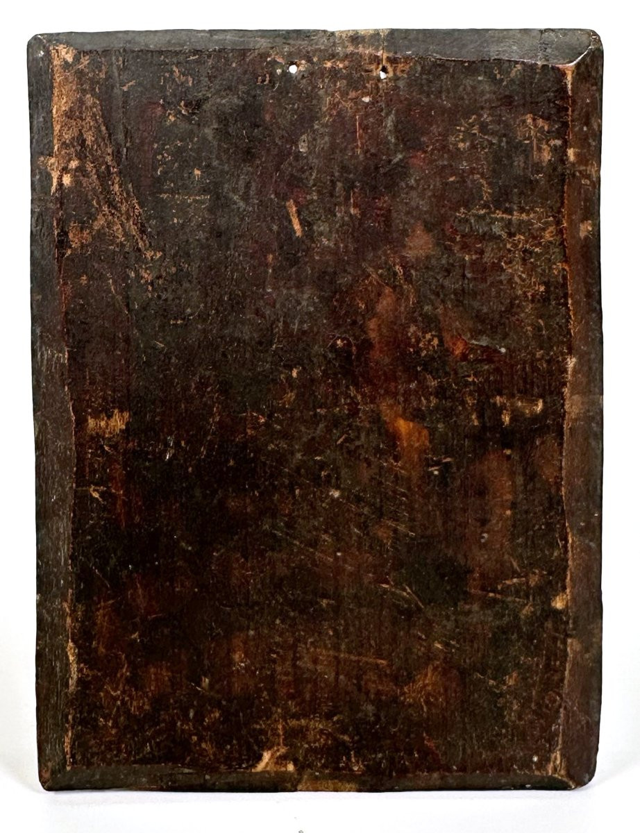 Maître flamand du XIXe siècle, Frère en méditation. Huile sur panneau-photo-4