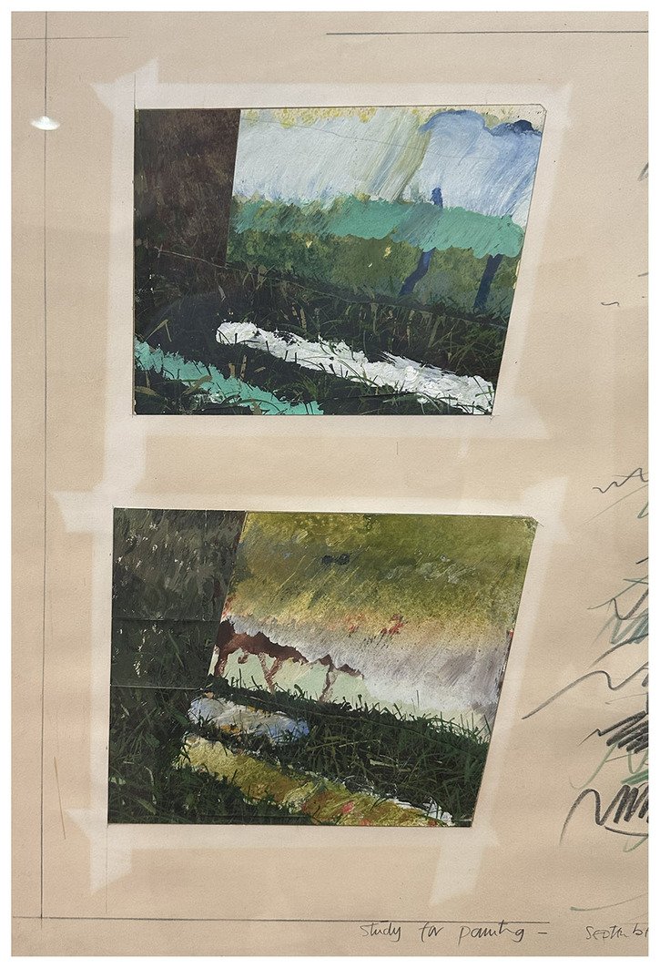 Ian McKeever, Study for Painting, 1975. Technique mixte sur papier, 66×89 cm-photo-3