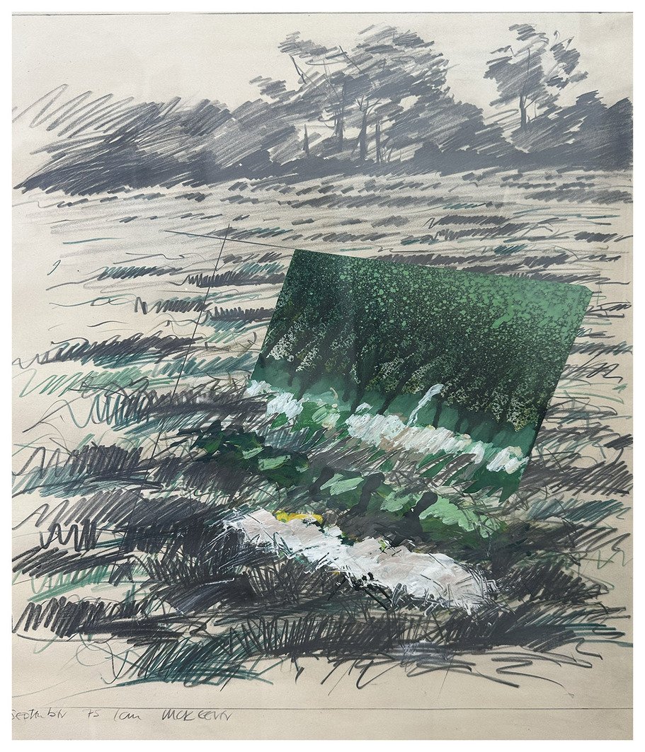 Ian McKeever, Study for Painting, 1975. Technique mixte sur papier, 66×89 cm-photo-4
