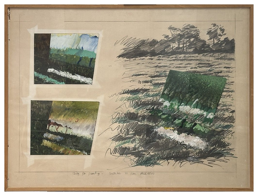 Ian McKeever, Study for Painting, 1975. Technique mixte sur papier, 66×89 cm