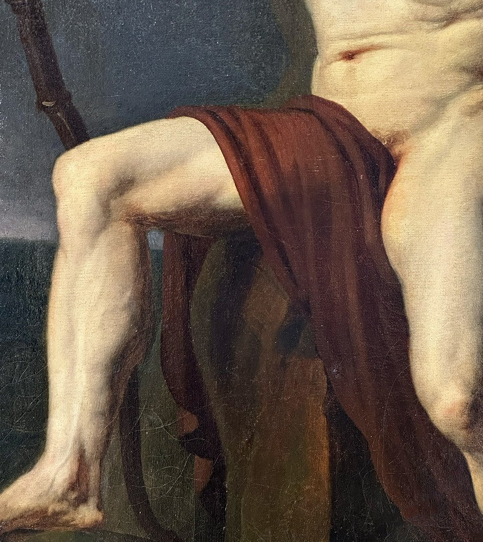 Jean-Germain Drouais (entourage), Philoctète. Huile sur toile, 92 x 73 cm-photo-2
