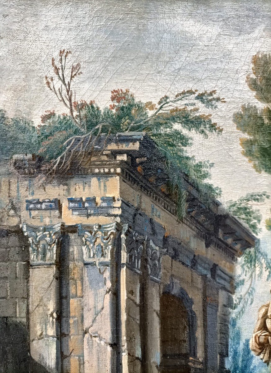 Jean-baptiste Pillement, Country Landscape With Figures-photo-3