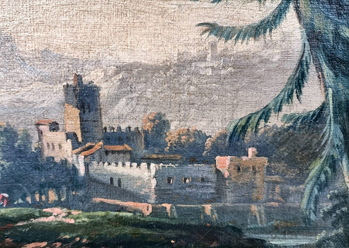 Jean-baptiste Pillement, Country Landscape With Figures-photo-1