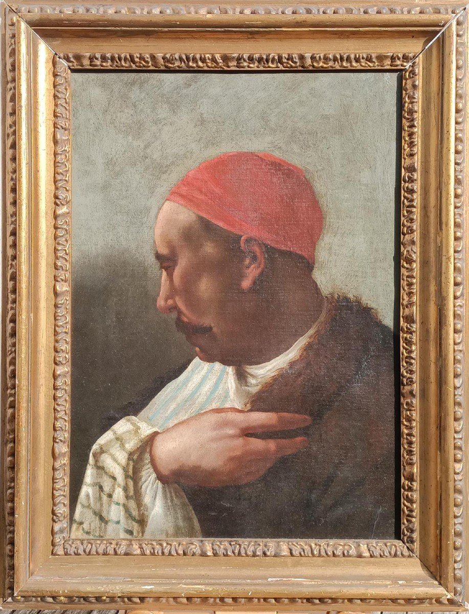 Oriental Style Portrait By Giuseppe Angeli (attr.) - XVIII Century