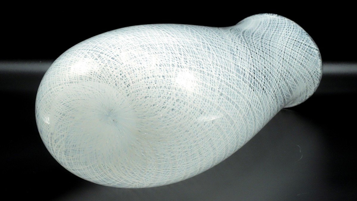 Vase en verre "Zanfirico" par Archimede Seguso - Murano 1970 ca-photo-2