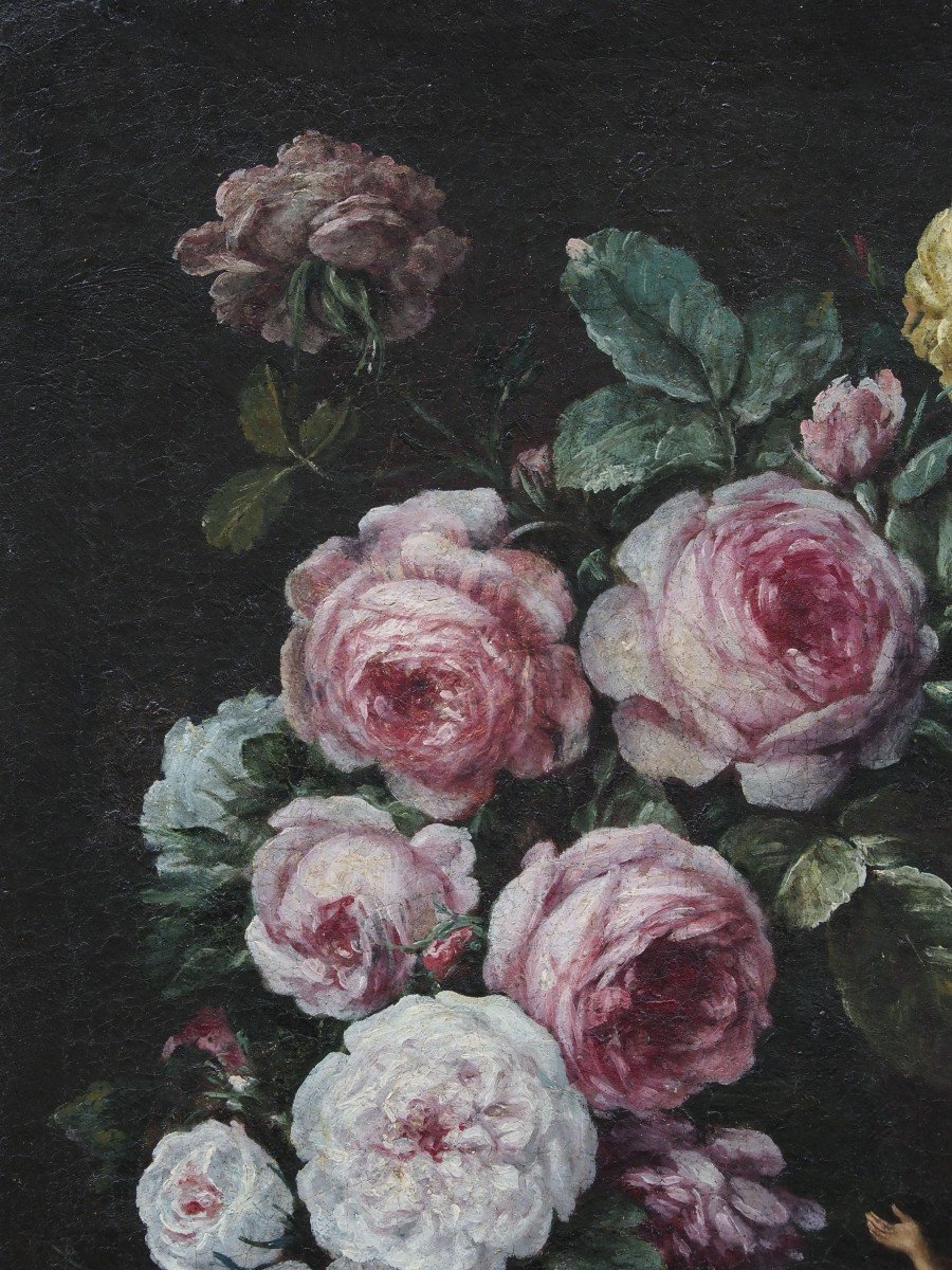 Pier Francesco Cittadini (attr.), Garland Of Flowers With Infant Jesus-photo-3