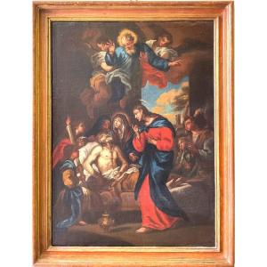 Gaspare Diziani (ecole De), Mort De Saint Joseph, Peinture à l'Huile Sur Toile
