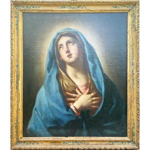 Guido Reni (disciple de), Vierge en extase, huile sur toile, 75 x 63 cm