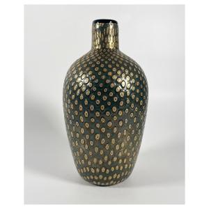 Adriano Dalla Valentina, Vase en murrine à décor d'yeux de paon