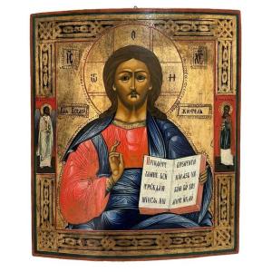 Christ Pantocrator – Icône russe du XIXe siècle