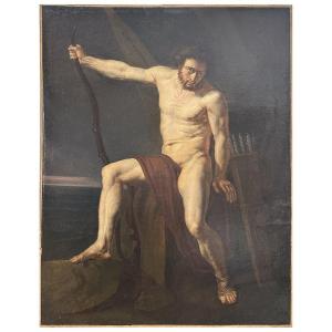 Circle Of Jean-germain Drouais, Philoctetes. Oil On Canvas, 92 × 73 Cm