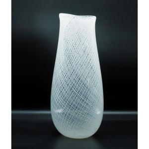 "zanfirico" Glass Vase By Archimede Seguso - Murano 1970 Ca