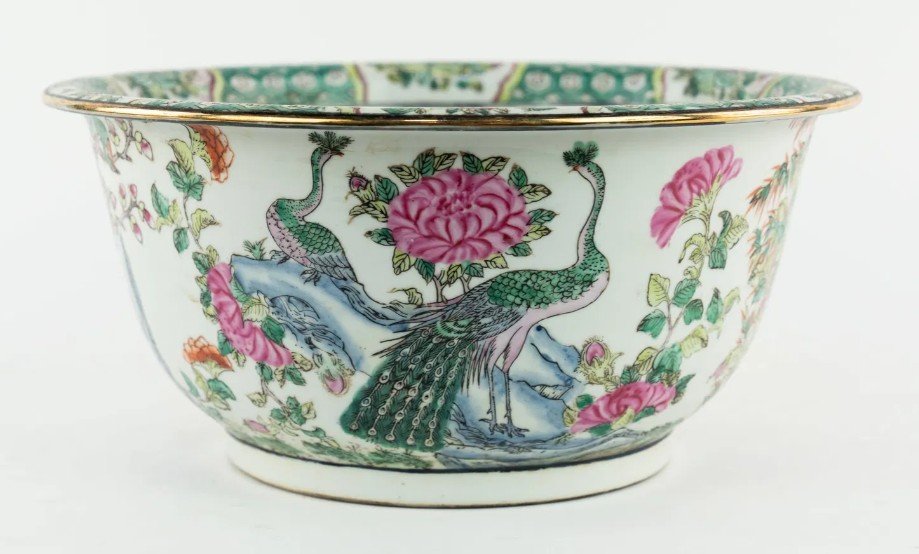 Coupe Chinoise Massive De Style Famille Verte-photo-2