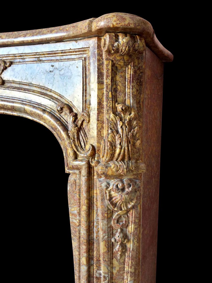 Regency Fireplace Marble Brocatelle Spain Eighteenth Century-photo-2