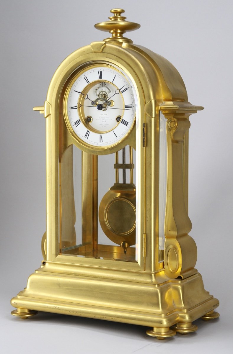 Antique Mantel Clock By Le Roy & Fils With Auguste Pointaux Coup-perdu Escapement