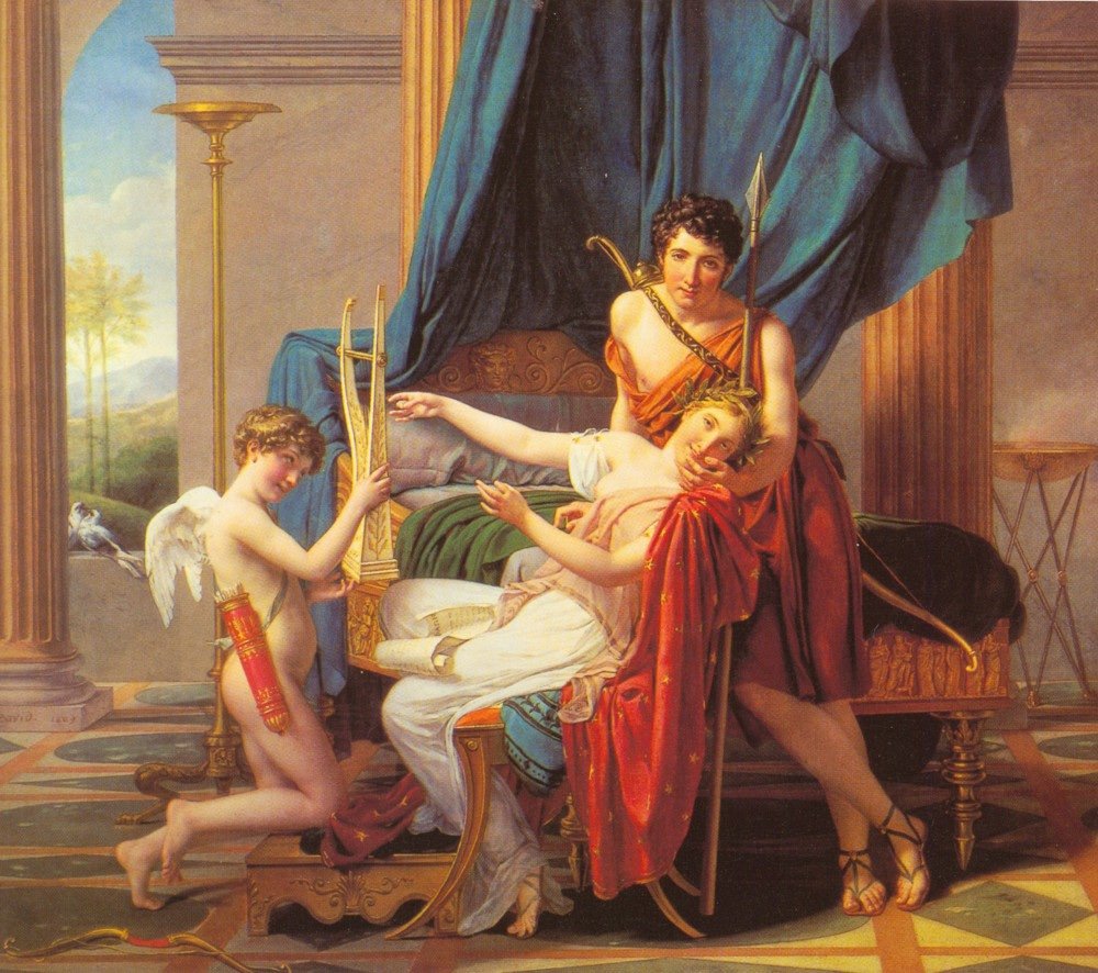 Grande Pendule De Sappho Et Cupidon-photo-6