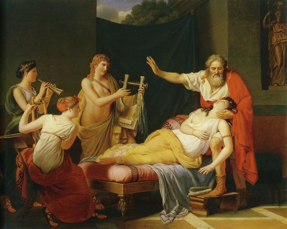 Grande Pendule De Sappho Et Cupidon-photo-7
